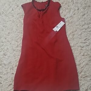 Donna Ricco Red Sleeveless Dress